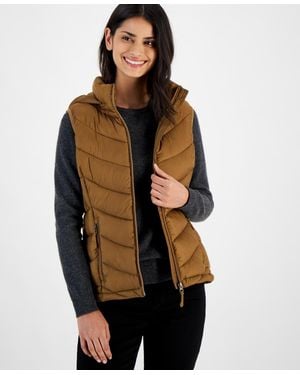 Charter Club Packable Hooded Puffer Vest - Black