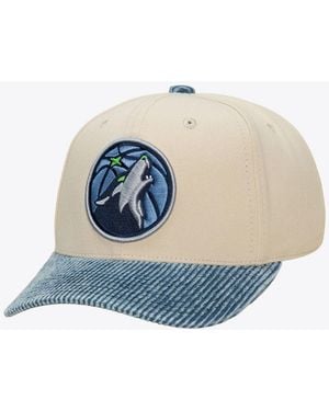 Mitchell & Ness Minnesota Timberwolves Washed Fall Corduroy Snapback Hat - Blue
