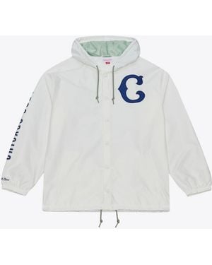Mitchell & Ness Chicago Cubs Yacht Rock Coaches Full-snap Hooded Windbreaker Jacket - White