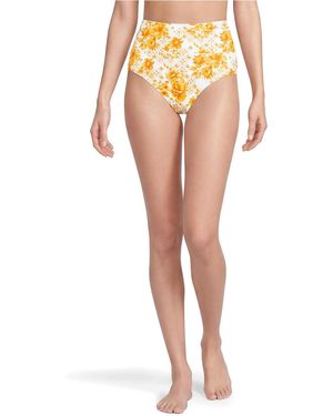 Lands' End Pinchless High Waisted Bikini Bottoms - Orange