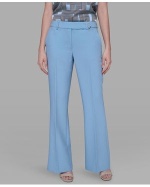Karl Lagerfeld Mid-rise Flared Pants - Blue