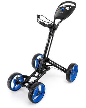 SereneLife Foldable 4-wheel Golf Push Cart - Blue