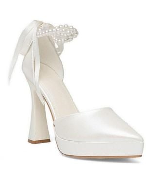 Forever & Always Shoes Forever And Always Shoes Vanice Pearl Bridal High Heel Pump - White