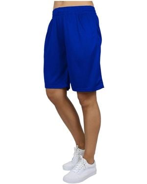 Galaxy By Harvic Loose Fit Moisture Wicking Performance Mesh Shorts - Blue