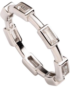 Ralph Lauren Cubic Zirconia Sterling Band Ring - Metallic