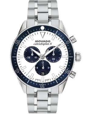 Movado Calendoplan S Swiss Quartz Chrono Stainless-steel Watch - Gray