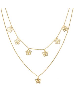 Amorcito Flower Child Layered Necklace - Metallic
