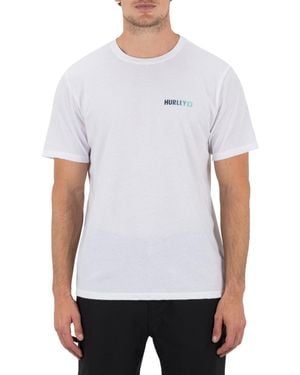 Hurley Fern Gradient Short Sleeve T-shirt - White