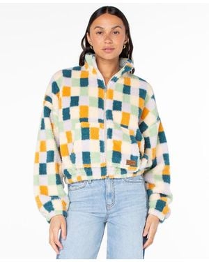 Roxy Cold Surf Full-zip Polar Fleece Jacket - White