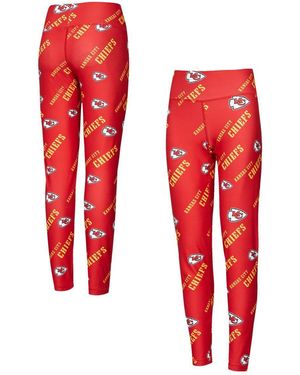 Concepts Sport Kansas City Chiefs Breakthrough Allover Print Knit Sleep leggings - Red