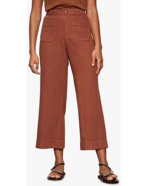 Sanctuary Soft Marine Cotton Cropped Pants - Red