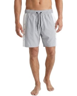 Spyder Color-block 7.5" Volley Swimsuit - Gray