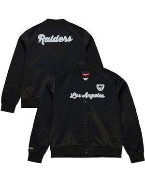 Mitchell & Ness Las Vegas Raiders Full-snap Satin Jacket - Black