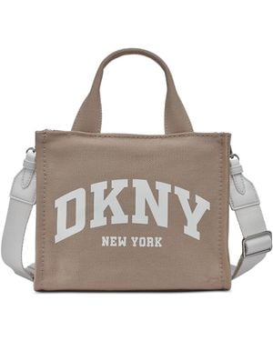 DKNY Hadlee Logo Small Tote Bag - Metallic
