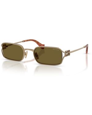 Miu Miu Rectangle Sunglasses Mu C50s - Green
