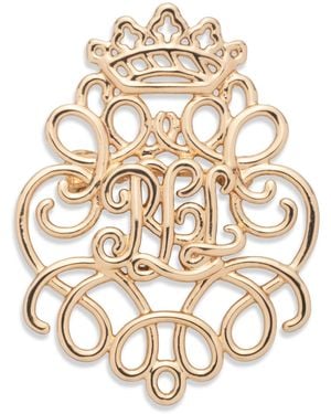 Ralph Lauren Tone Polished Scroll Pin - Metallic