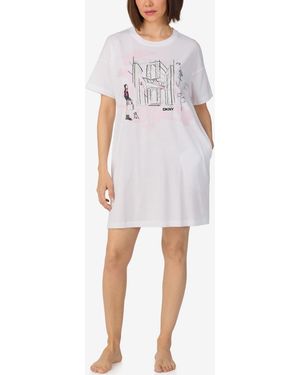 DKNY Short-sleeve Sleepshirt - White