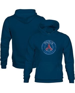 1863fc Big Boys And Girls Paris Saint-germain Color Badge Fleece Pullover Hoodie - Blue