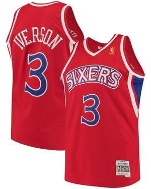 Mitchell & Ness Allen Iverson Philadelphia 76ers 1996-97 Hardwood Classics Swingman Jersey - Red
