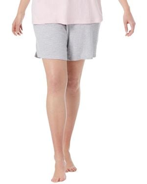 Dreams & Co. Print Pajama Shorts - Gray