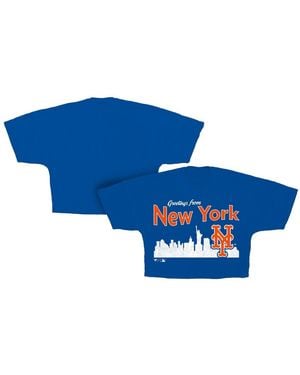 Fanatics New York Mets Skyline Crop T-shirt - Blue