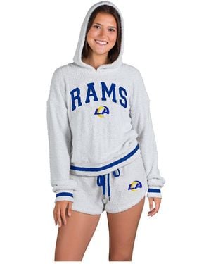 Concepts Sport 2-piece Los Angeles Rams Whitley Long Sleeve Hoodie Top And Shorts Set - Blue