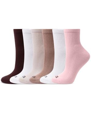Hue Mini Crew 6 Pack Socks U10227 - Pink