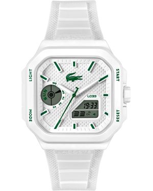 Lacoste Lc33 Square Silicone Strap Watch - Gray