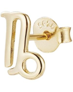 Adornia Fine 14k Gold Vermeil .925 Sterling Silver Single Zodiac Sign Stud Earring - Metallic