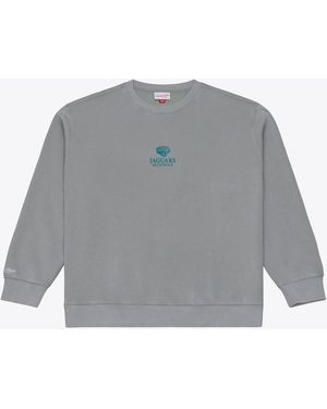 Mitchell & Ness Jacksonville Jaguars Core Essentials Micro Logo Fleece Sweatshirt - Gray