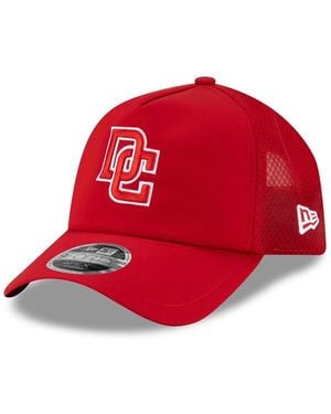 KTZ Washington Nationals 2026 Batting Practice Apex 9forty Adjustable Trucker Hat - Red
