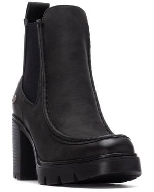Xti Heeled Chelsea Booties - Black