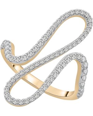 Wrapped in Love Wave Diamond Ring (1/2 Ct. T.w. - Metallic