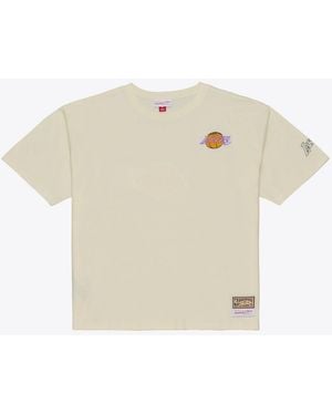 Mitchell & Ness Los Angeles Lakers Heritage Hues Oversized Graphic T-shirt - White