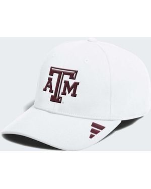 adidas Texas A&m aggies 2026 Sideline Flex Hat - White