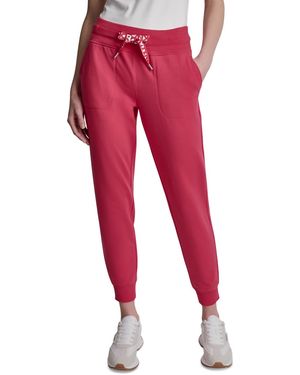 DKNY Logo-drawstring High-rise sweatpants - Red