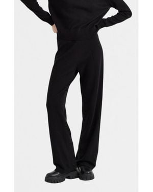 Chinti & Parker Wool & Cashmere Wide Leg Track Pant - Black