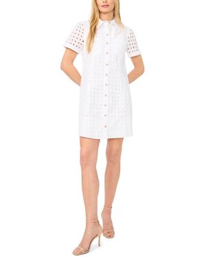 cece short sleeve babydoll dress Puff Sleeve Babydoll Lace Minidress (Women)
