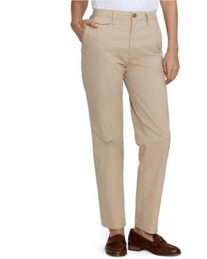 Lands' End Knockabout Chino High Rise Straight Leg Pants - Natural