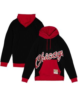 Mitchell & Ness Chicago Bulls Hardwood Classics Big Face 5.0 Pullover Hoodie - Red