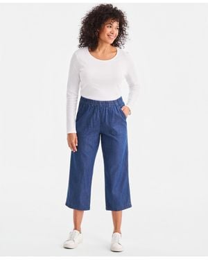 Style & Co. Mid-rise Pull-on Capri Pants - Blue