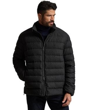 Polo Ralph Lauren Big & Tall Colden Down Quilted-herringbone Regular-fit Jacket - Black