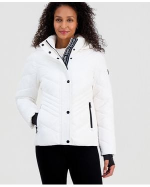 Michael Kors Michael Hooded Puffer Coat - White
