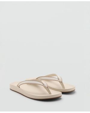 Mango Strappy Beach Sandals - Natural