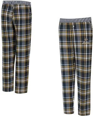 Concepts Sport Black New Orleans Saints Laney Plaid Tri-blend Pants - Multicolor