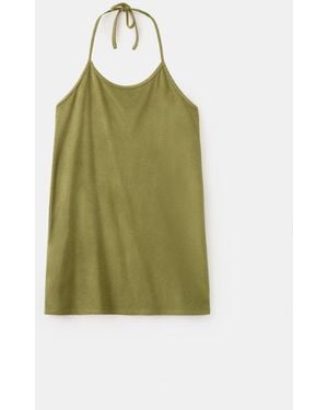 Mango Terry Cotton Nightdress - Green