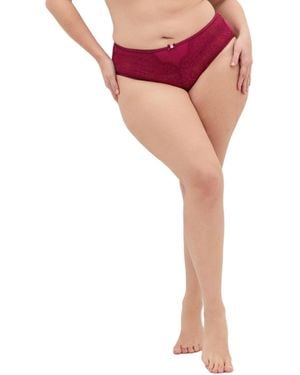 City Chic Poppy Hi Waist Cheeky Brief - Pink