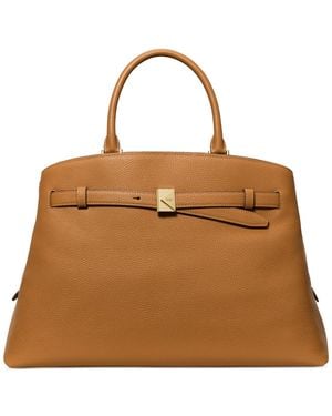 Kate Spade Deco Large Pebbled Leather Satchel - Brown