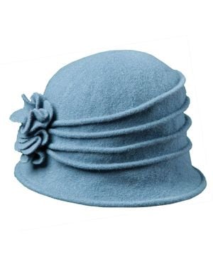 Dorfman Pacific Knit Wool Cloche - Blue