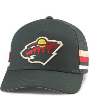 American Needle Minnesota Wild Hotfoot Stripes Trucker Adjustable Hat - Green
